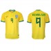 Billige Brasilien Richarlison #9 Hjemmebane Fodboldtrøjer VM 2022 Kortærmet